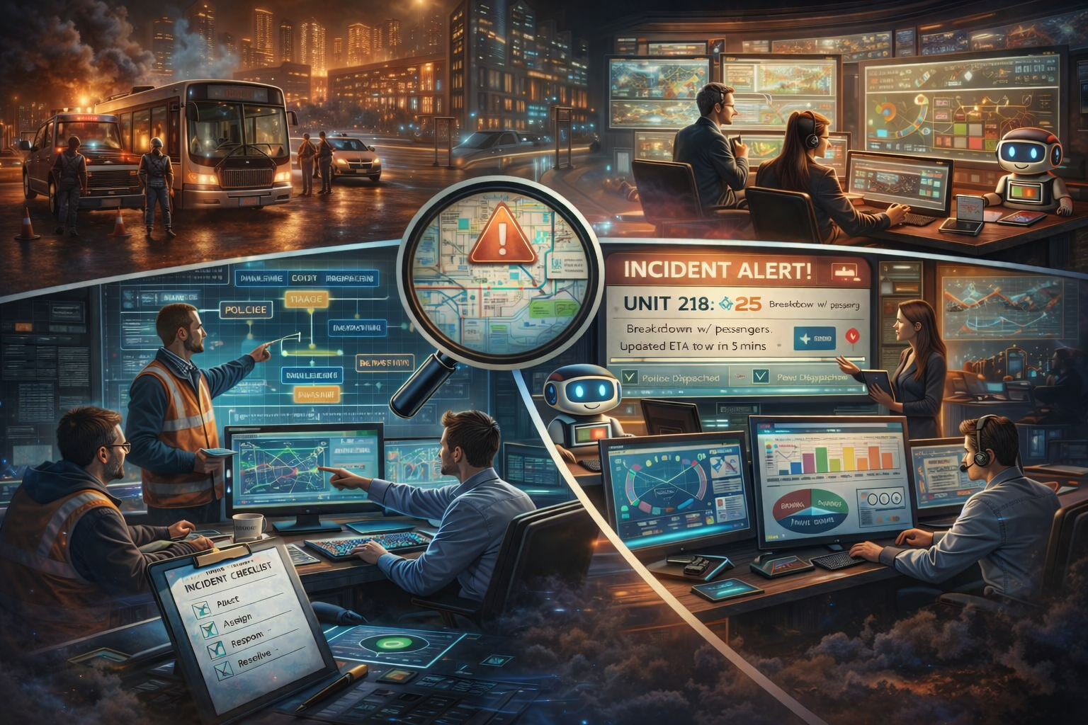 Incident Management for Public Transport: From Breakdown Alerts to Action