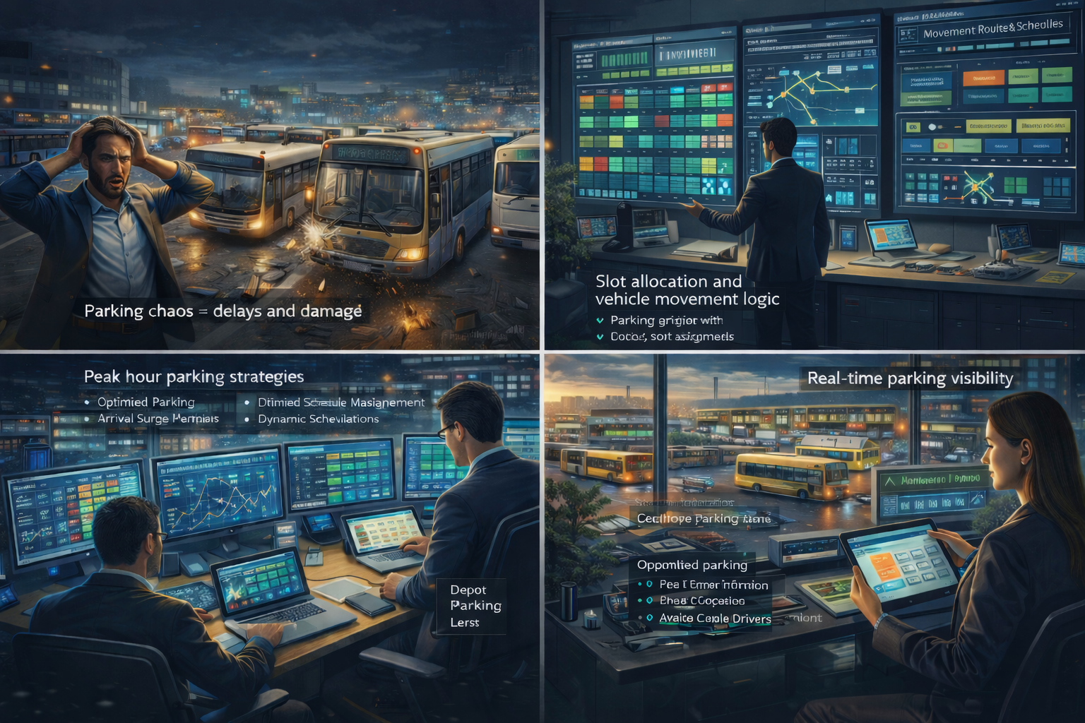 Smart Parking for Bus Depots and Terminals: Designing Space for Operational Efficiency