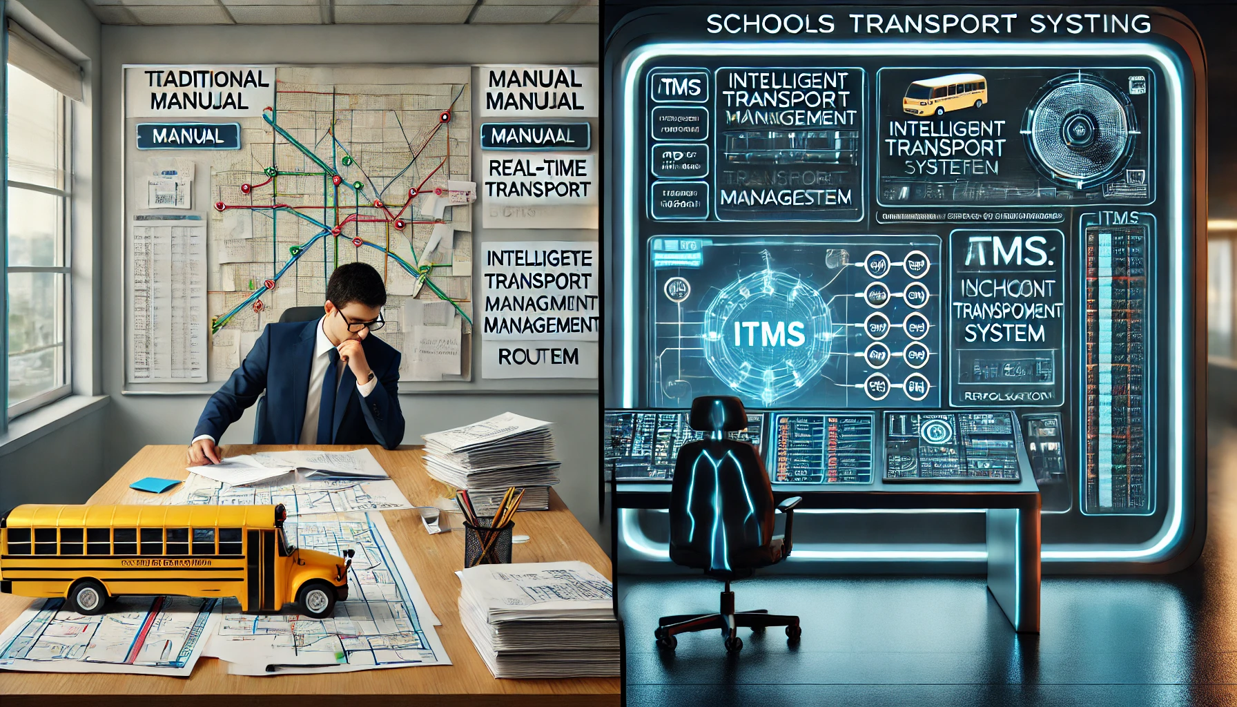 Manual vs. Automated Transport Planning: Why Schools Need ITMS?