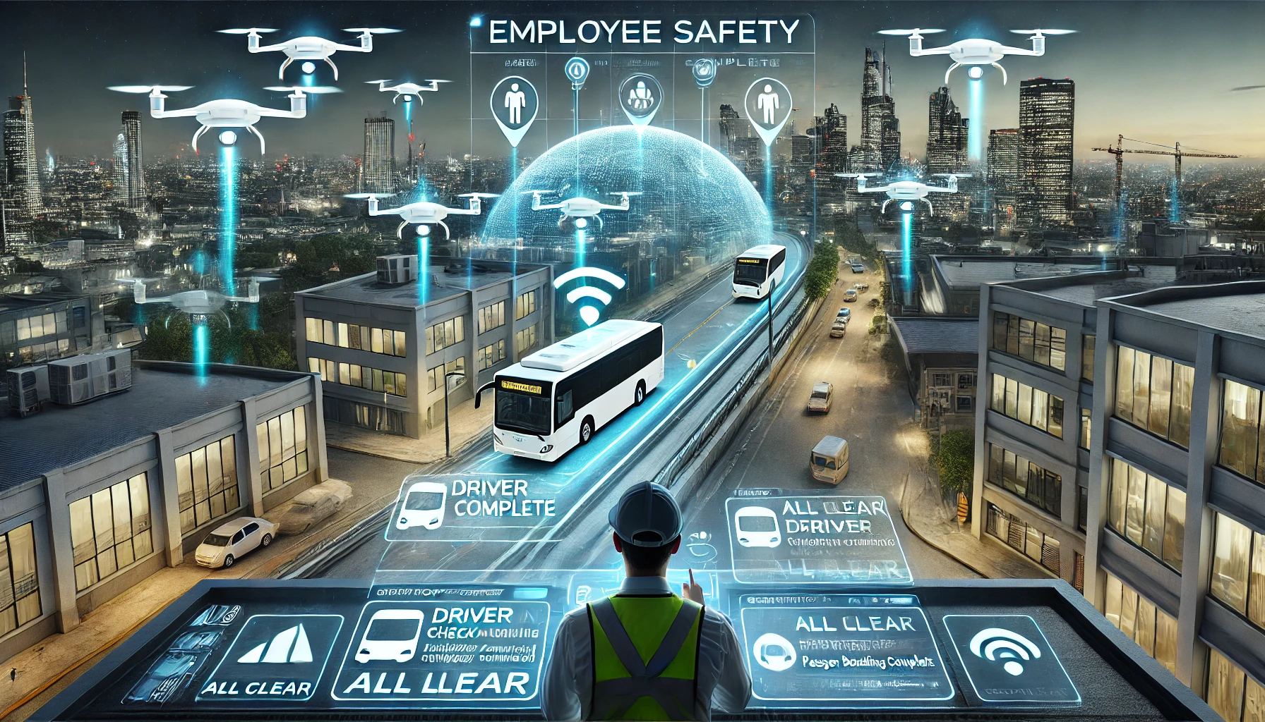 Guaranteeing Employee Safety through Real-Time Bus Monitoring and Notifications 
