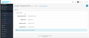 Google Shopping Feed Addon V4 for Open Cart