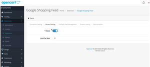 Google Shopping Feed Addon V4 for Open Cart