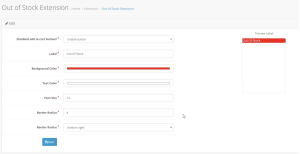 Out Of Stock Module for OpenCart