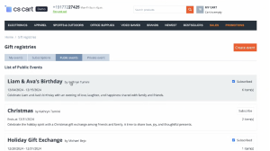 Gift Registry Addon for Cs Cart