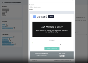 Abandoned Cart Reminder Addon for Cs Cart