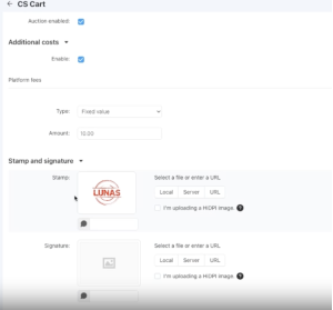 Invoice Stamp Addon for Cs Cart