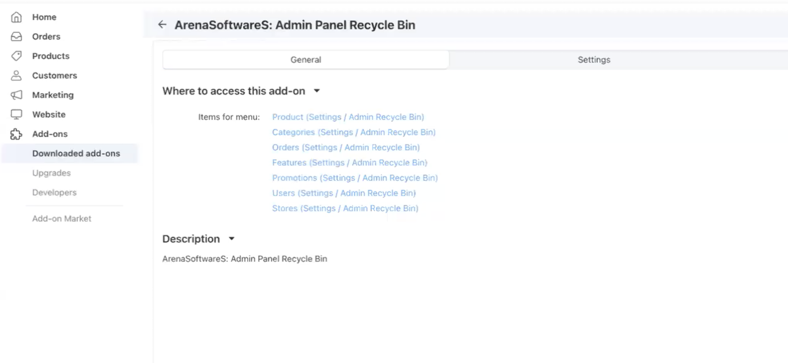 Admin Recycle Bin Addon for CS-Cart — screenshot 3