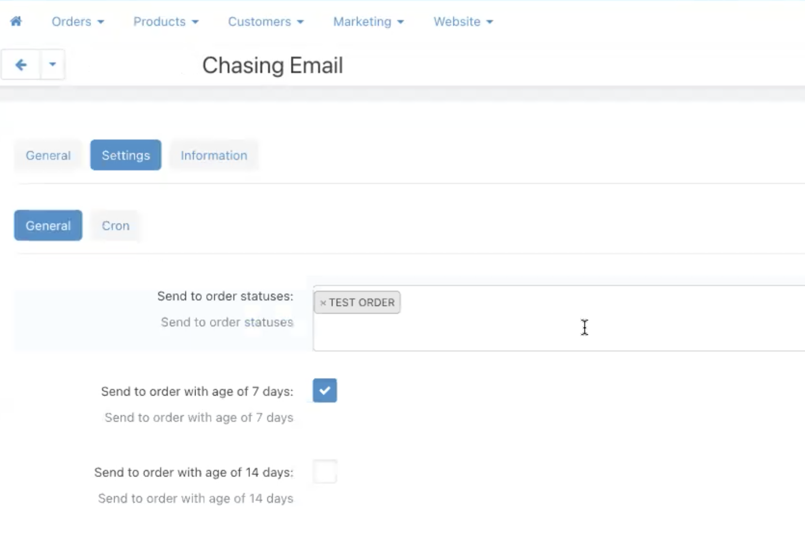 Customer Chasing Emails Addon for CS-Cart — screenshot 4