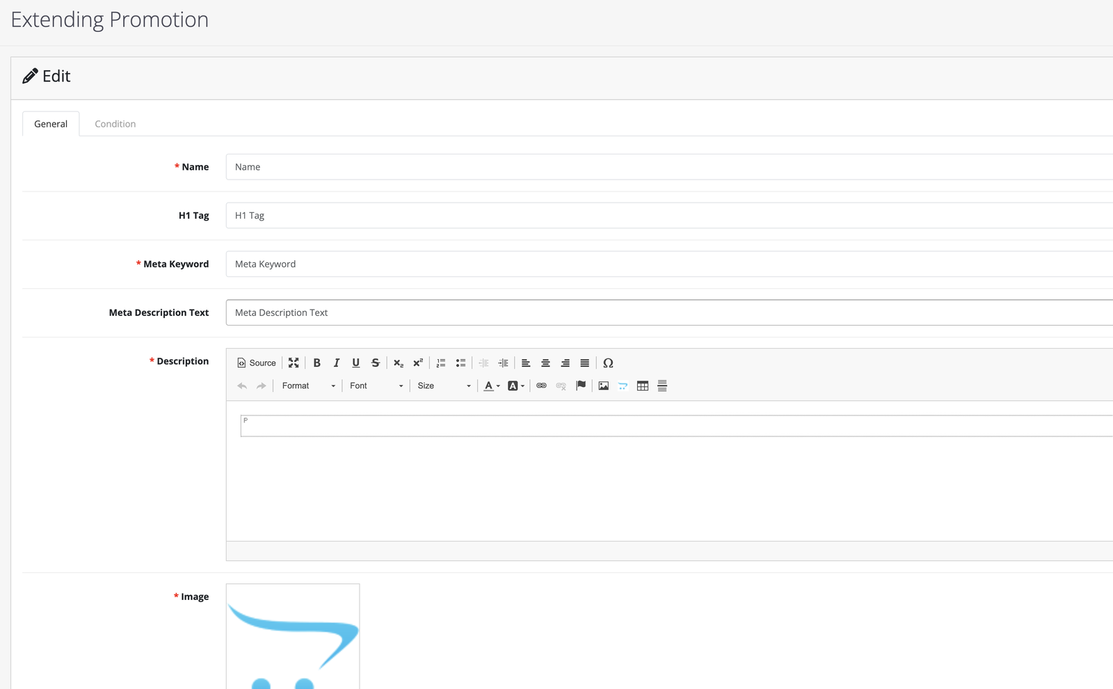Extending Promotions Module for OpenCart — screenshot 1