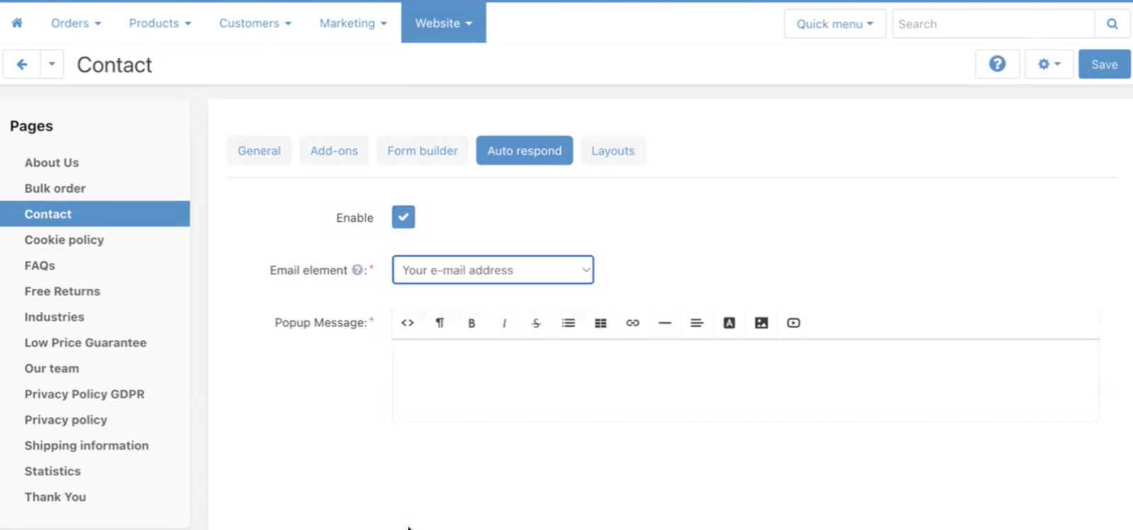 Form Auto Responder Addon for CS-Cart — screenshot 4
