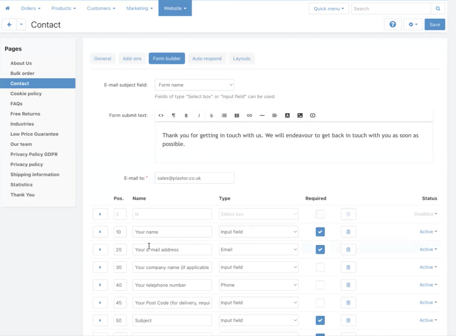Form Auto Responder Addon for CS-Cart — screenshot 5