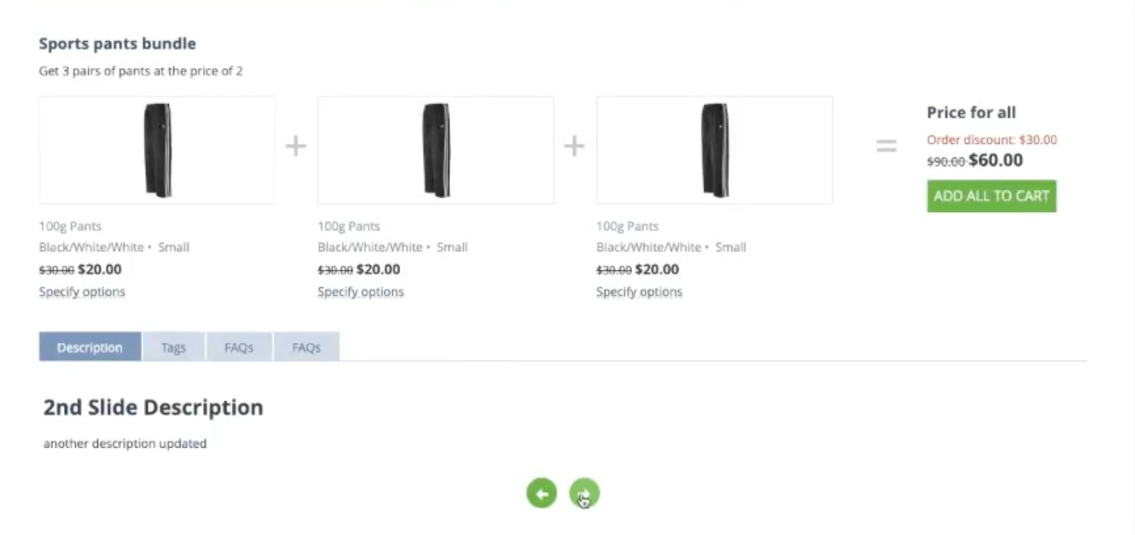 Multiple Product Description Addon — screenshot 1