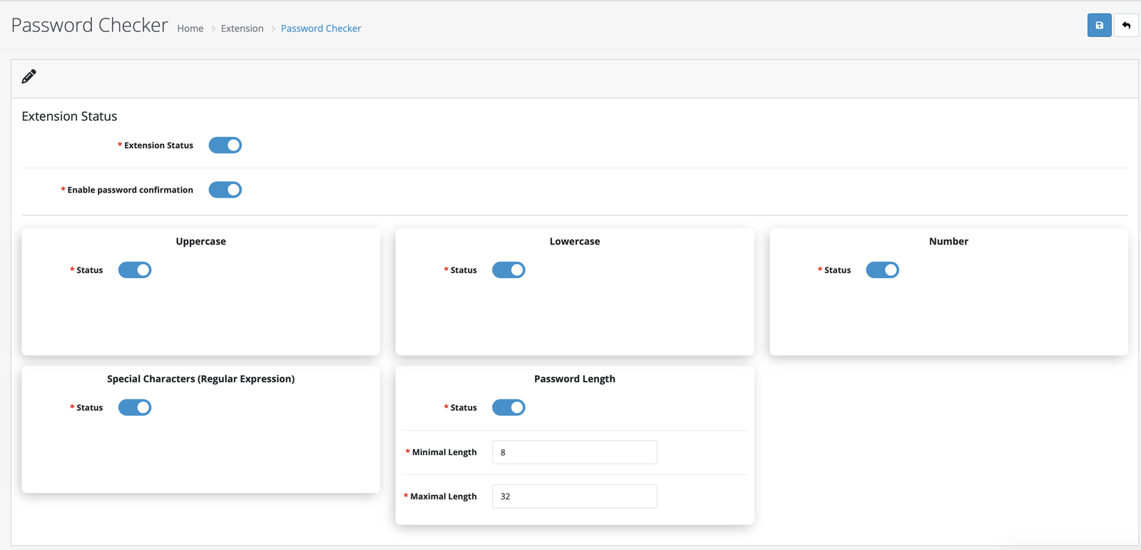Password Checker V4 for OpenCart — screenshot 4