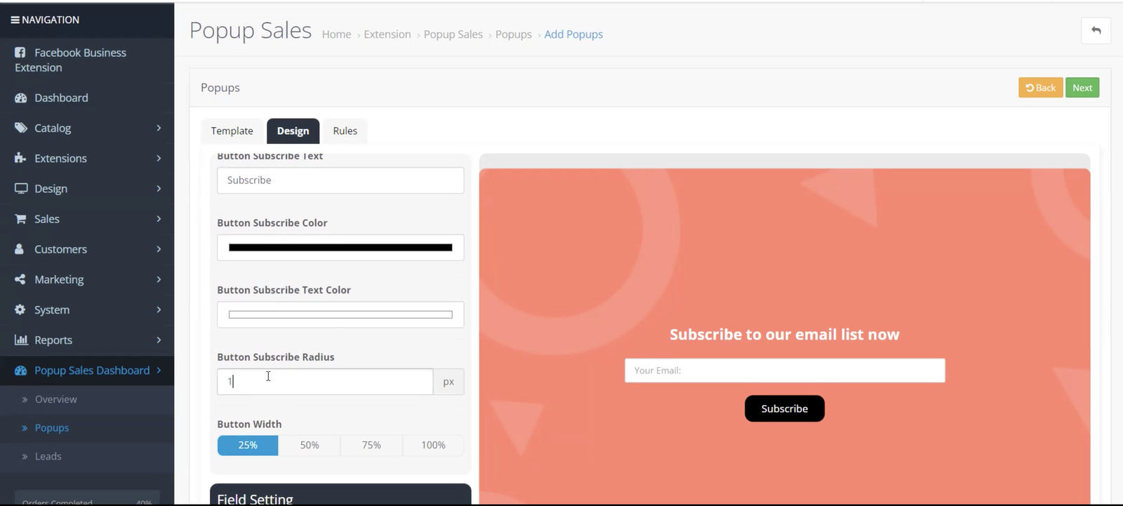 Pop-up Sales Module for OpenCart 4 — screenshot 3