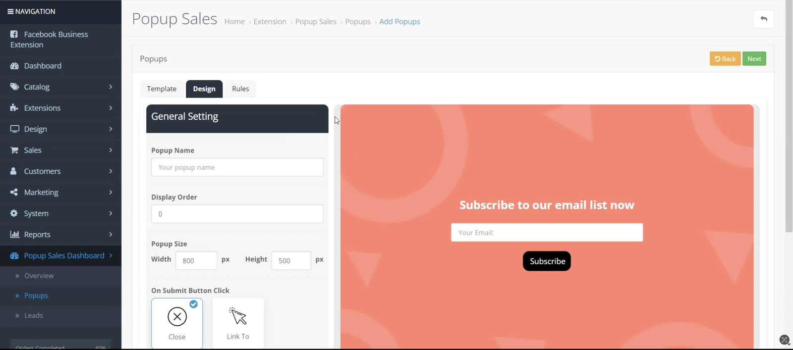 Pop-up Sales Module for OpenCart 4 — screenshot 4