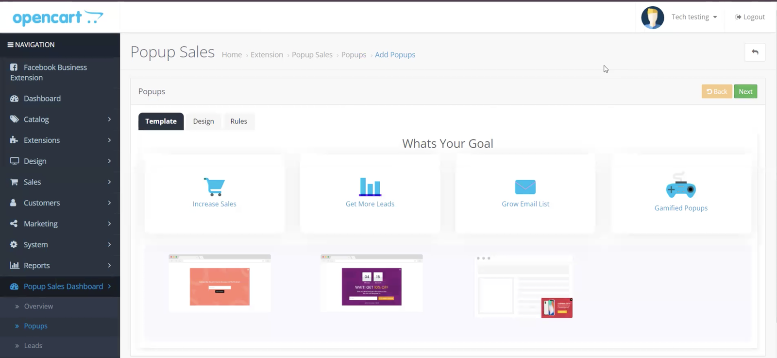 Pop-up Sales Module for OpenCart 4 — screenshot 5