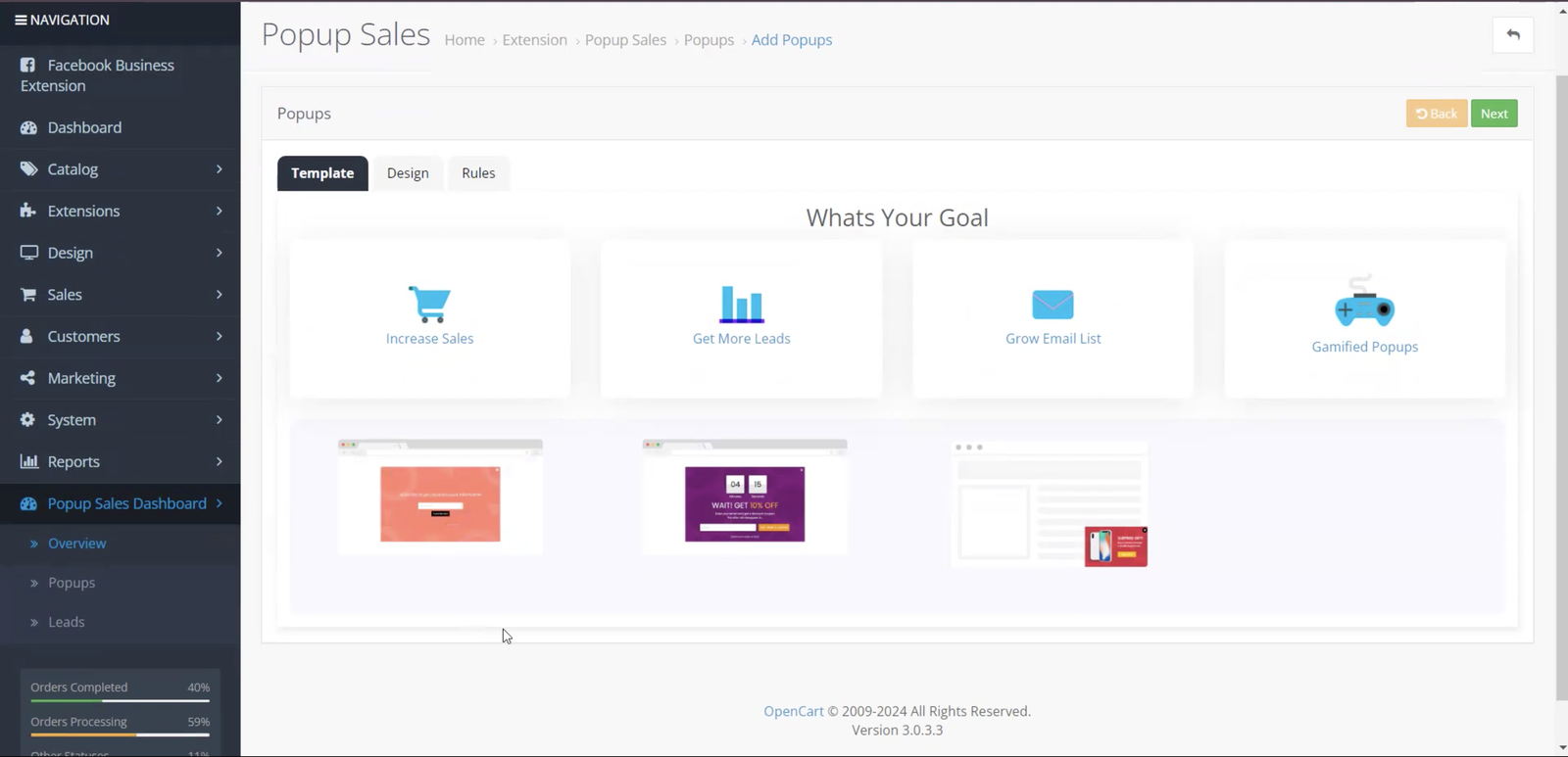 Pop-up Sales Module for OpenCart 4 — screenshot 6