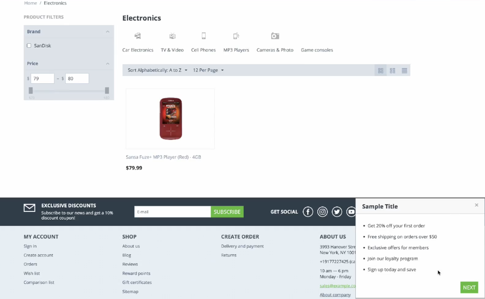 Scroll-Triggered Popup Module for CS-Cart — screenshot 2
