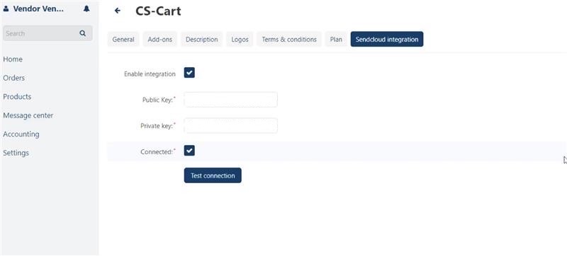 Sendcloud Integration Addon for CS-Cart — screenshot 1