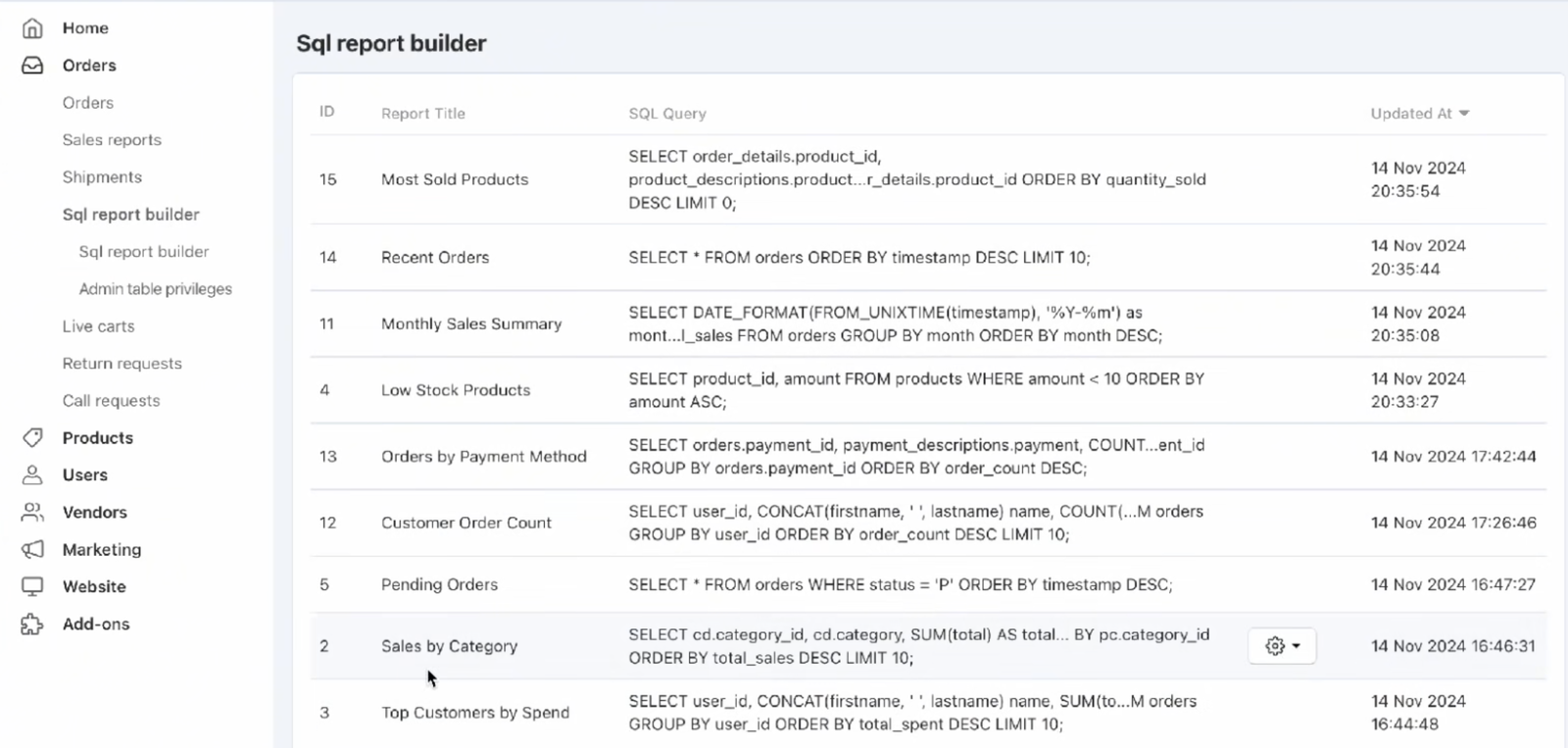 SQL Report Builder — screenshot 4