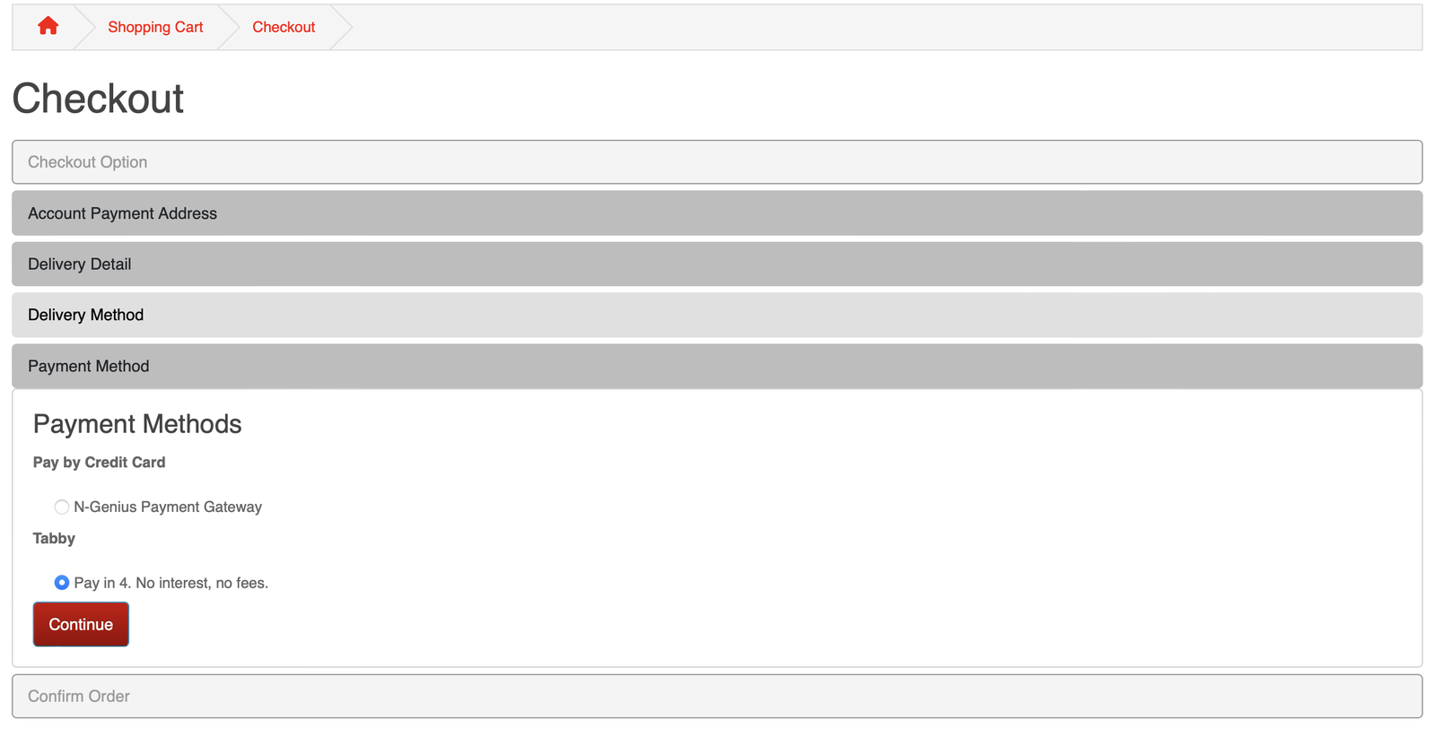 Tabby UAE — OpenCart 4 — screenshot 2