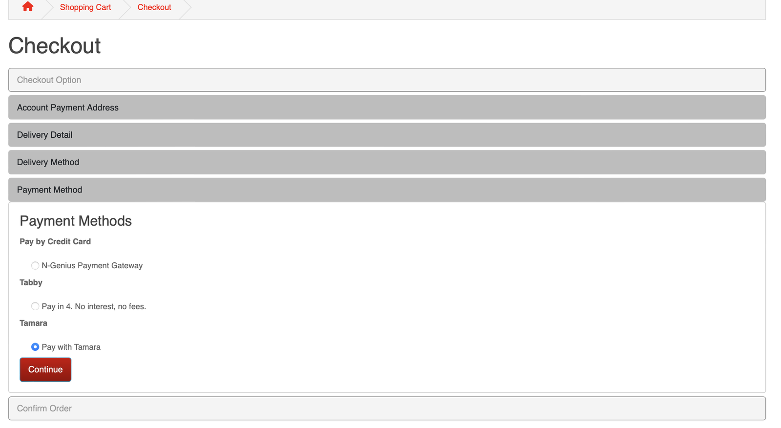 Tamara Payment Gateway V4 Integration for OpenCart — screenshot 2
