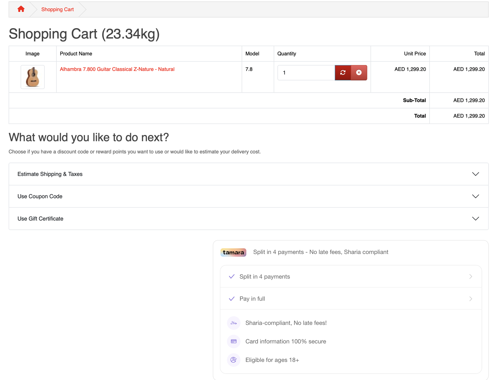 Tamara Payment Gateway V4 Integration for OpenCart — screenshot 3