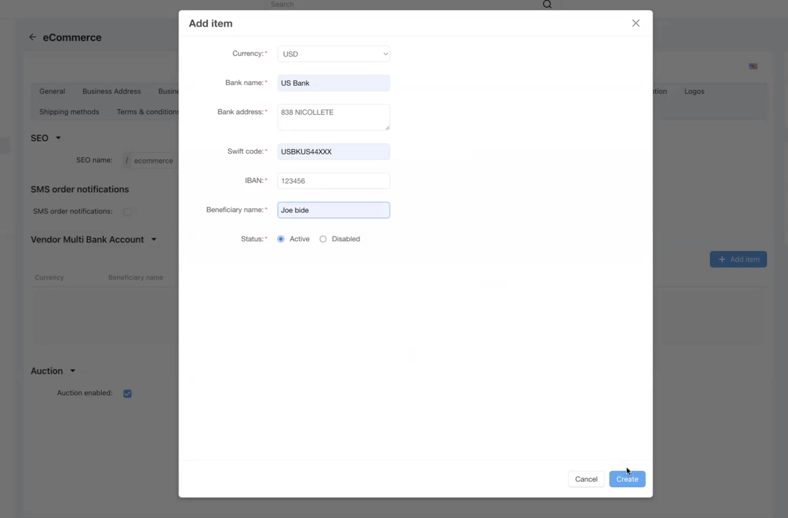 Vendor Multi Bank Account Addon for CS-Cart — screenshot 2