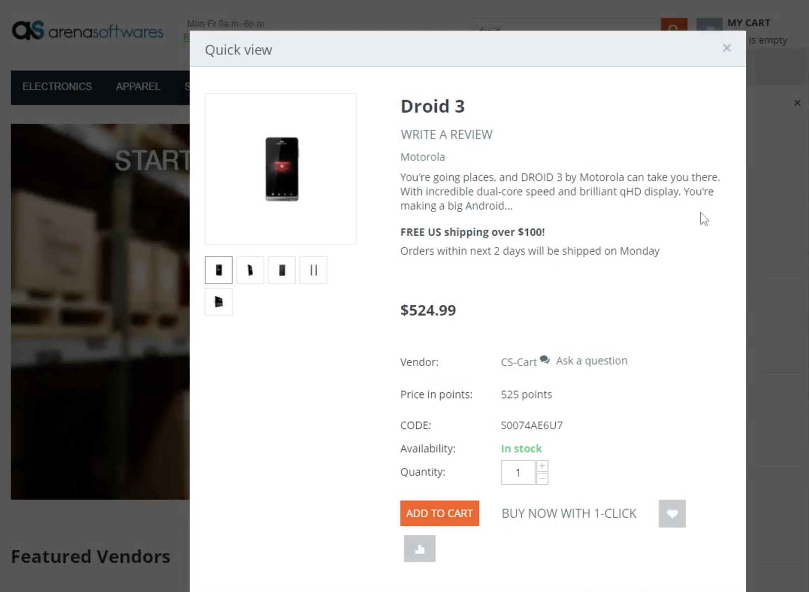 Website Search Improvement for CS-Cart — screenshot 1