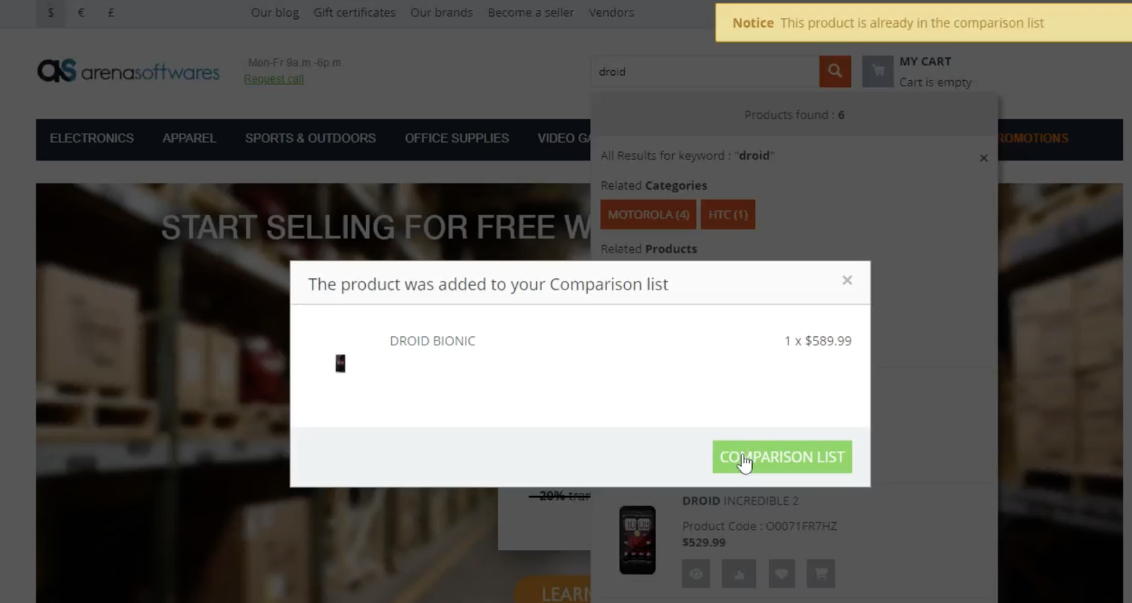 Website Search Improvement for CS-Cart — screenshot 2